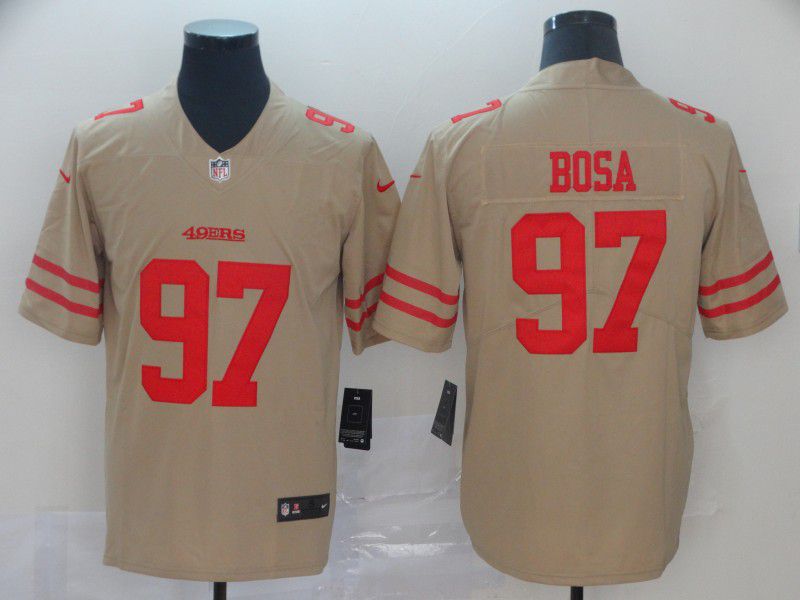 Men San Francisco 49ers #97 Bosa 2019 Vapor Untouchable Nike Yellow Inverted Legend NFL Jerseys->san francisco 49ers->NFL Jersey